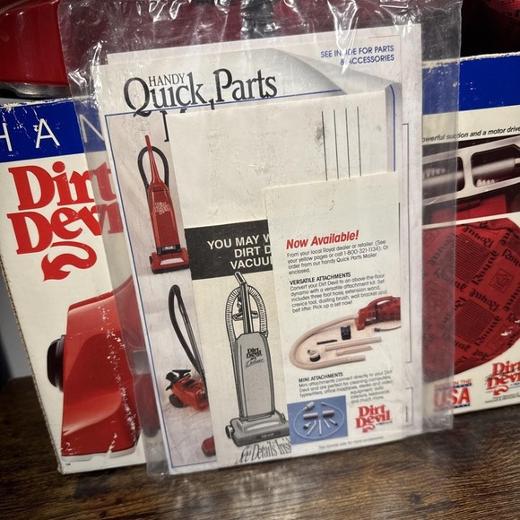 VTG Dirt Devil Hand Vac Vacuum Model 103 Royal Vacuum Red USA Works - Picture 3 of 8